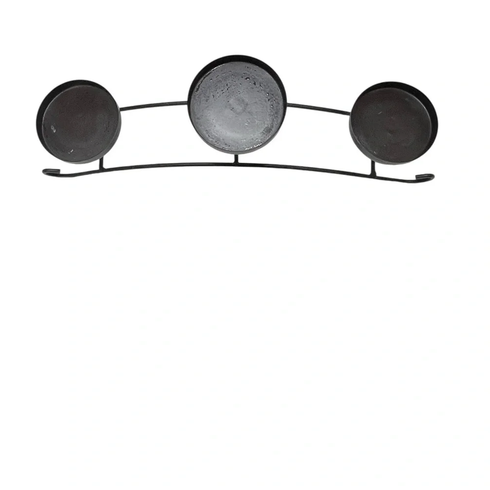 Metal candle holder - Black